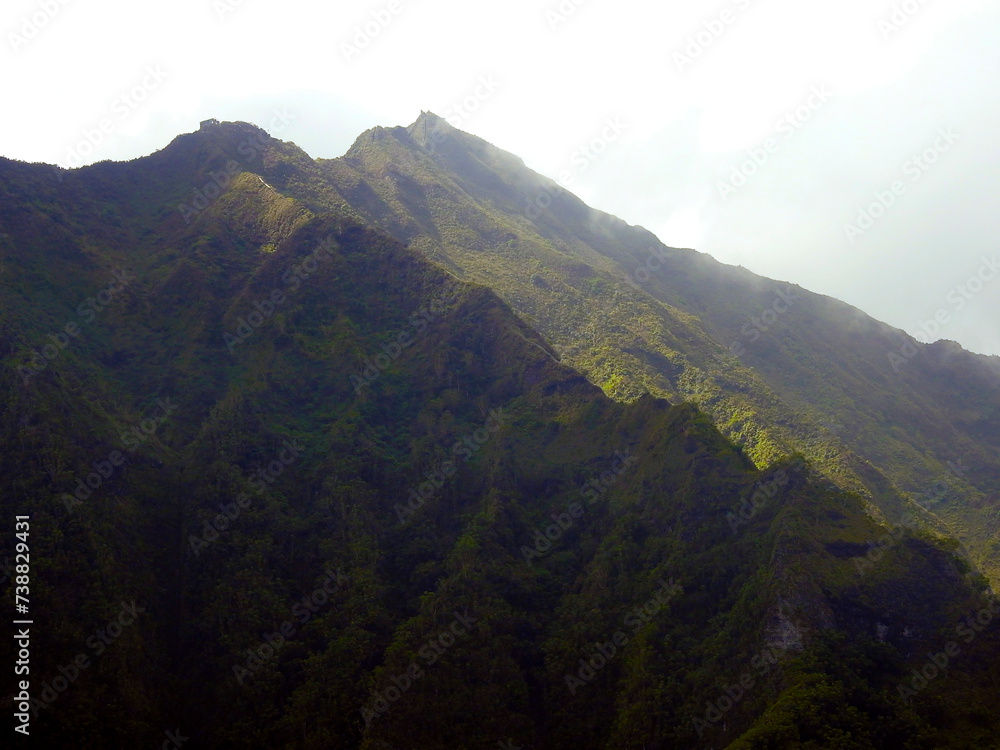 Sticker stairs to heaven, haiku, island of oahu, hawaii, united states