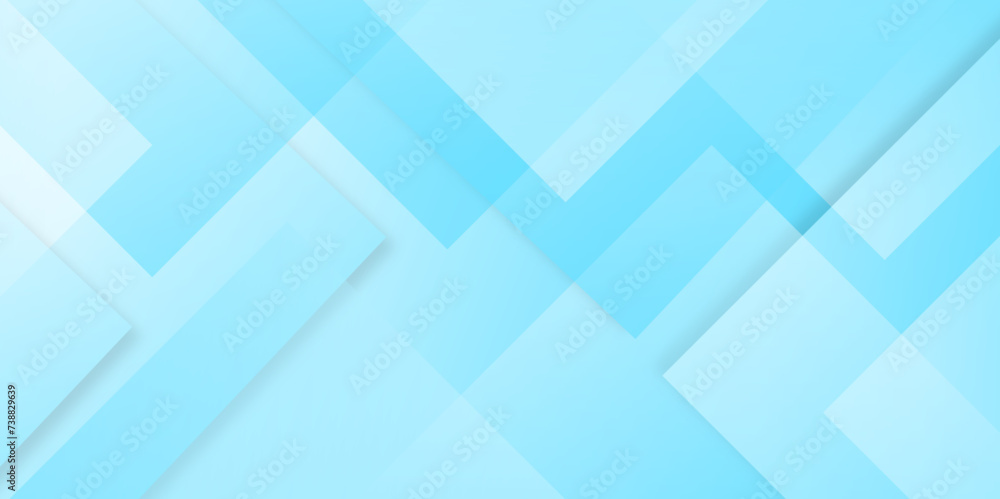 Poster minimalistic geometric lines modern and elegant geometric blue color background .Abstract blue gradient background with overlay shape and line. Rectangles shape of different sizes and shades of blue. 