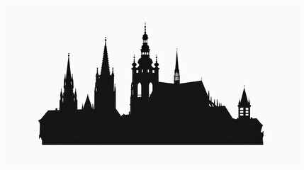 Fototapeta premium Artistic illustration of Prague city. Czech Republic in Europe.