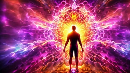 interactions with human energetic fields. colorful aura. isoteric knowledge about human beings. Generative AI