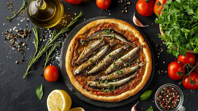 Pissaladi&egrave;re aux Anchois - Anchovy Pissaladi&egrave;re Photo