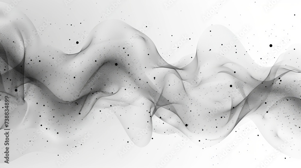 Poster A wave of dots and weave lines against an abstract background. A network structure that connects the dots.