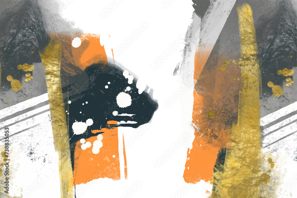 Aufkleber creative abstract art pattern with different shapes. vector illustration.