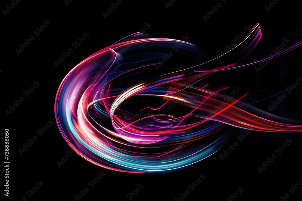 Poster speed motion blur. colorful light trails. abstract background image. created with generative ai tech