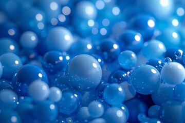 a group of blue spheres