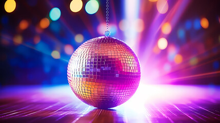Vibrant glowing disco sphere