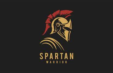 Awesome vector spartan logo design luxury premium