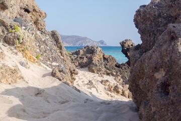 Felsen am Balos Beach auf Kreta