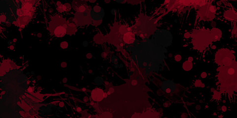 Watercolor splash background. red and black spray  paint backgrounds. Aquarelle dark texture .Beautiful abstract watercolor background with paint stains watercolor drop spots seamless print .