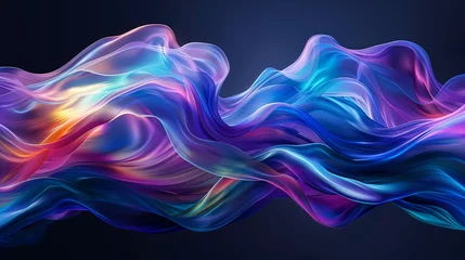 Zelfklevend Fotobehang Floating wave texture in deep color. Wallpaper. Background. Textures. © Bespana