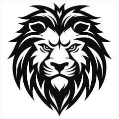 graceful power the black vector lion emblem fiercely