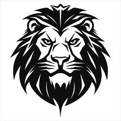 graceful power the black vector lion emblem fiercely