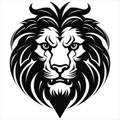 graceful power the black vector lion emblem fiercely