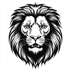 graceful power the black vector lion emblem fiercely