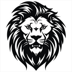 graceful power the black vector lion emblem fiercely
