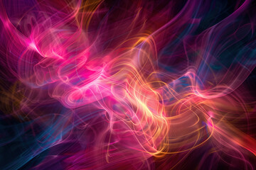 Speed motion blur. Colorful light trails. Abstract background image. Created with Generative AI technology