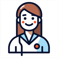 a nurse modern cartoon icon vector