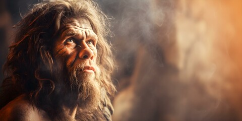 Uncovering Mysteries of the Past: Australopithecus, Our Ancestor, Explores Its Prehistoric Surroundings. Concept Prehistoric Discoveries, Ancient Human Ancestor, Australopithecus Exploration