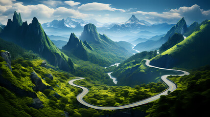 Highway background, 360 degree seamless panorama