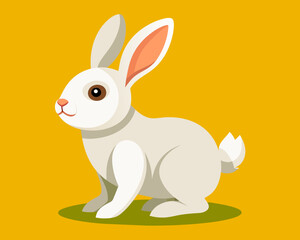 Fototapeta premium rabbit bunny coney cony hare lagomorph lapin animal pet vector illustration cartoon pretty cute perfect beautiful amazing