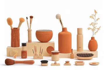 a group of different makeup brushes