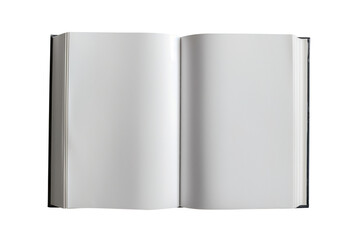 Blank book with white pages