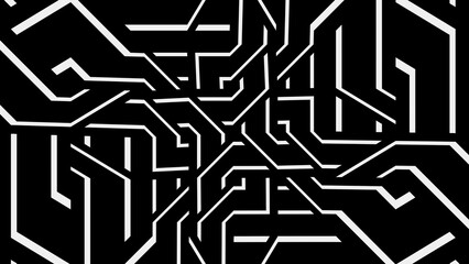 Abstract wallpaper from black stripes. Black and 
white pattern .  Background in 4k format 3840х2160.