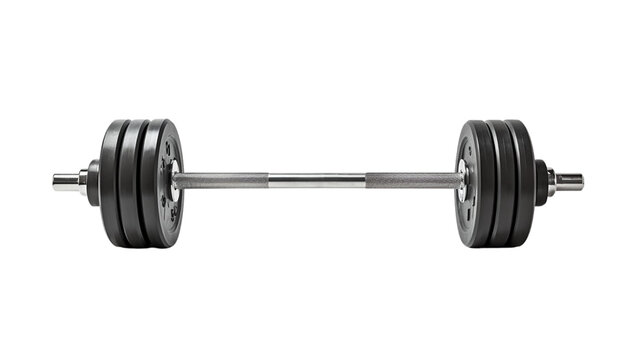 Barbell isolated on transparent background.