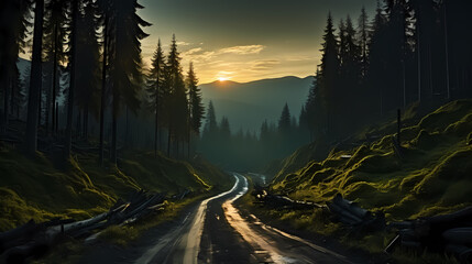 Highway background, 360 degree seamless panorama - obrazy, fototapety, plakaty