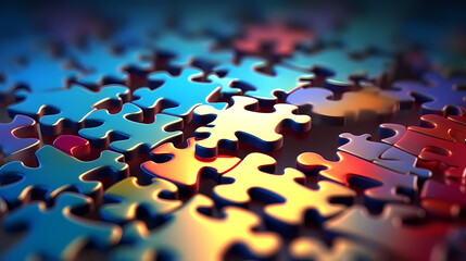 Photography of a series of interconnected puzzle pieces