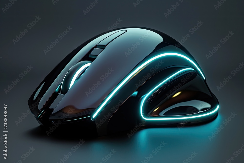 Poster A 3D computer mouse icon with modern design