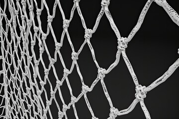 A 3D representation of a soccer goal net.