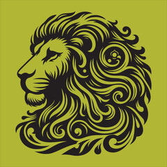 Fototapeta premium Silhouette Vector design of a Lion Icon