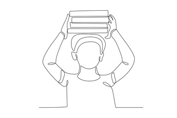 Obraz premium A child and his books