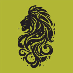 Silhouette Vector design of a Lion  Icon