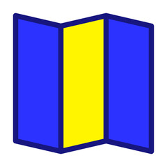 map of tour and travel fill icon sets