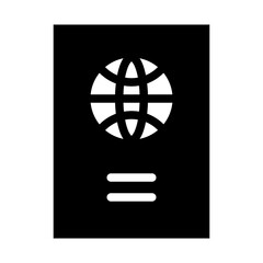 passport of tour and travel glyph icon sets