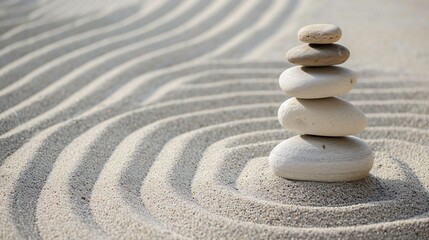 a stack of rocks on sand