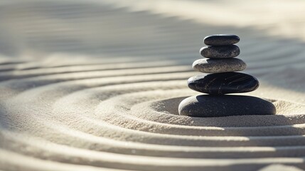 Fototapeta na wymiar a stack of rocks on sand