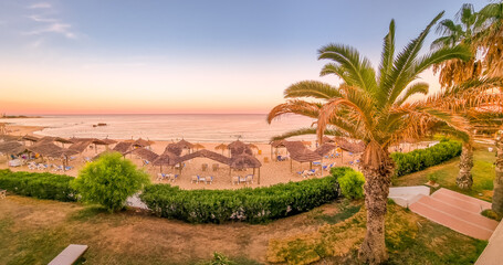 Fototapeta na wymiar Landscape in a beach in Hammamet, Tunisia