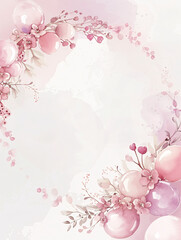 dreamy blossoms: a romantic watercolor composition for elegant invitations and cards