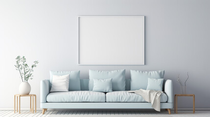 interior design 3d sofa rendering and living room generative ai