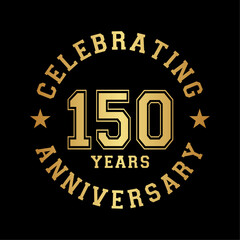 150 years anniversary celebration design template. 150th vector and illustration.