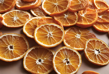 dried orange slices background