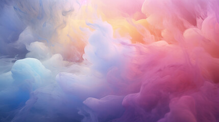 clouds in the sky colorfull smoke soft color background generative ai - obrazy, fototapety, plakaty