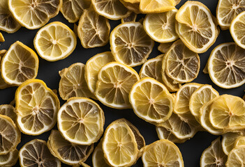 dried lemon slices background