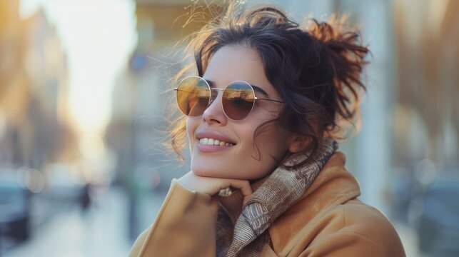 Stylish woman with sunglasses