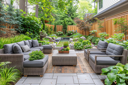 Harmony at Home: Inviting Blend of Indoor and Outdoor Living in a Tranquil Garden Oasis