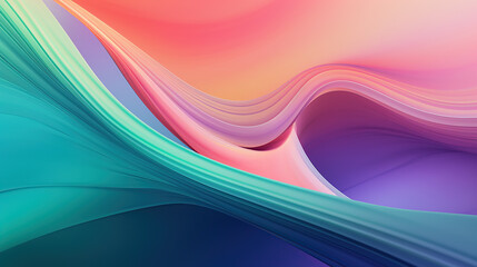abstract background with large curves and colorful generative ai