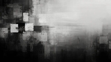 black and white abstract illustration with wall paint brush stroke texture generative ai